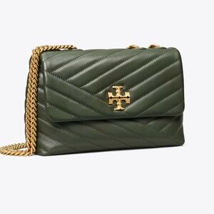Tory Burch Chevron Quilted Shoulder Bag in Olive